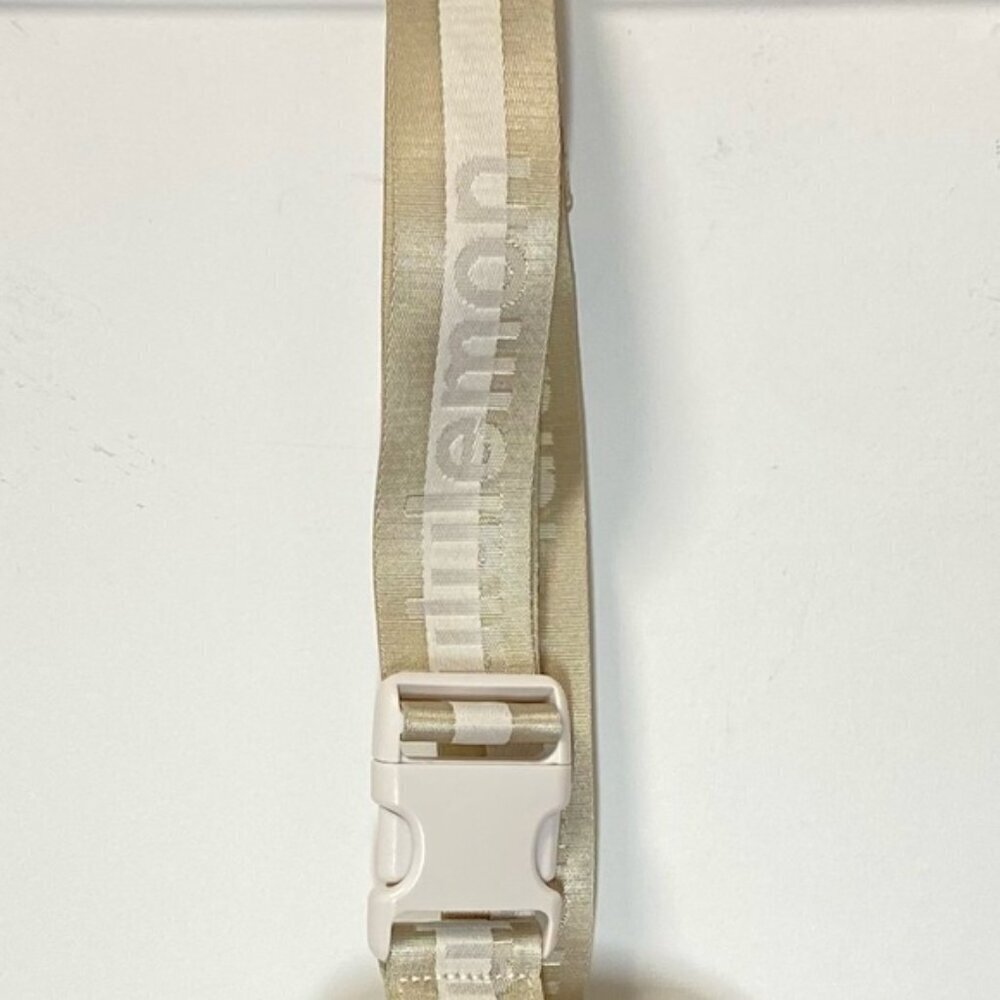 Lululemon Everywhere Belt Bag Light Ivory with Gray/White Striped Strap - Picture 4 of 7